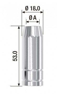 Газовое сопло D=16.0 мм FB 500 (10 шт.) FUBAG
